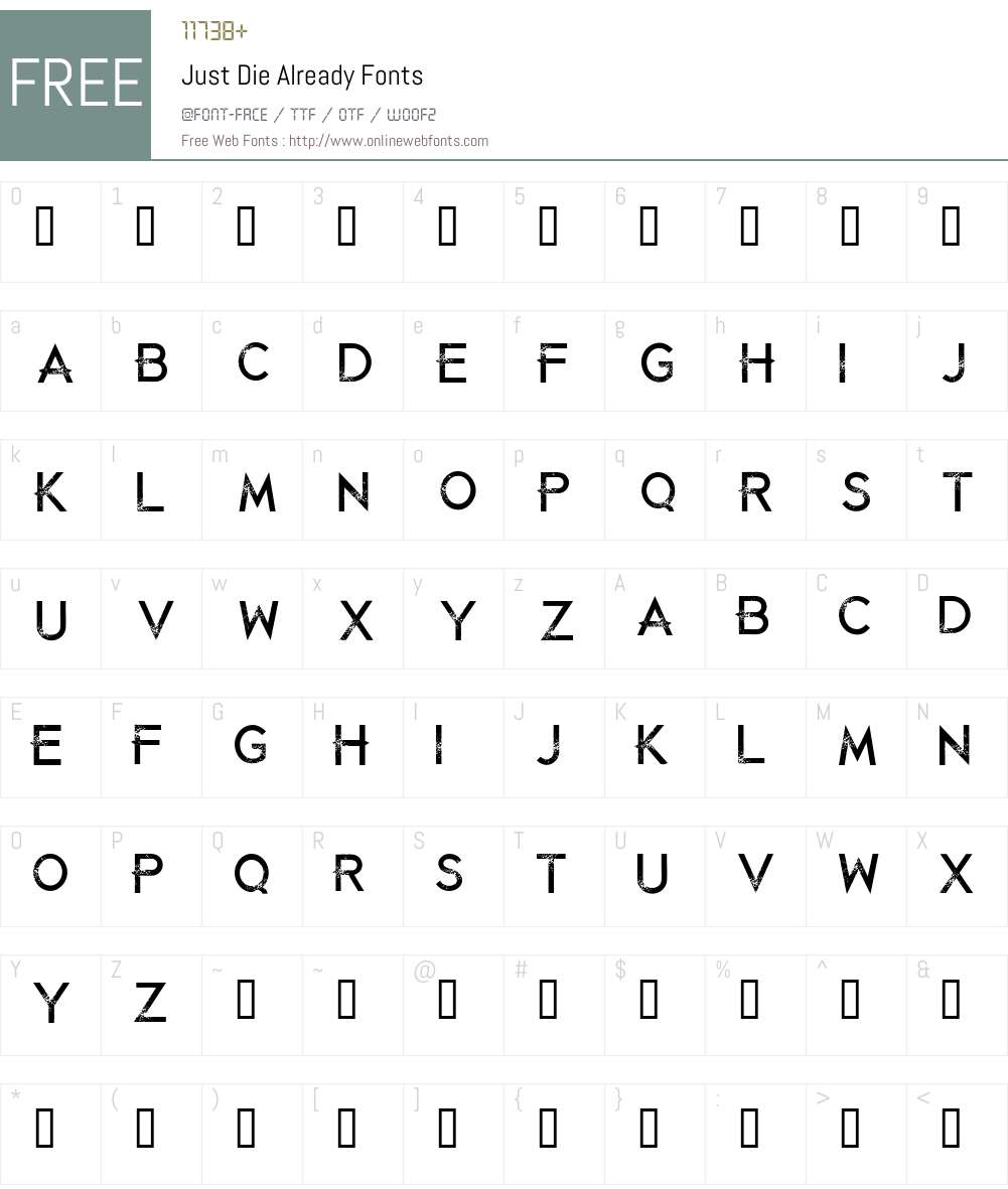 Die Already Font Screenshots