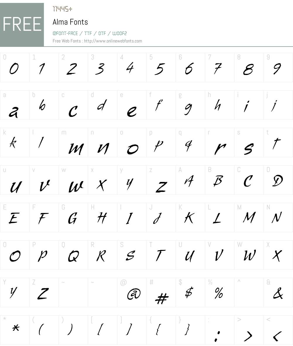 Alma Font Screenshots