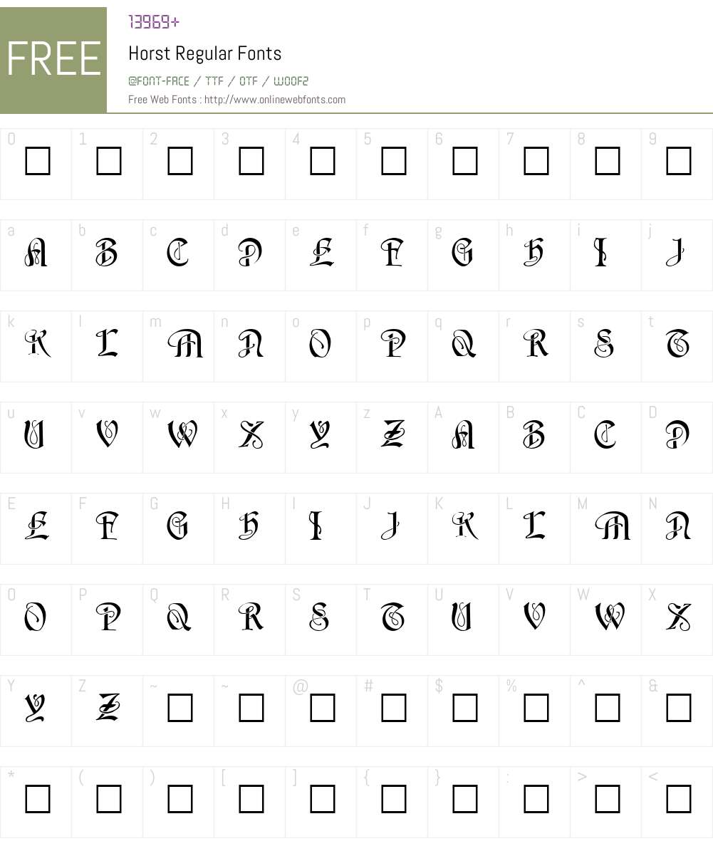 Horst Font Screenshots