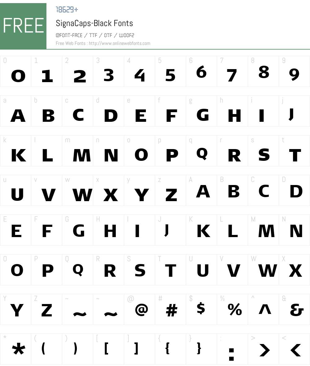 SignaCaps-Black Font Screenshots
