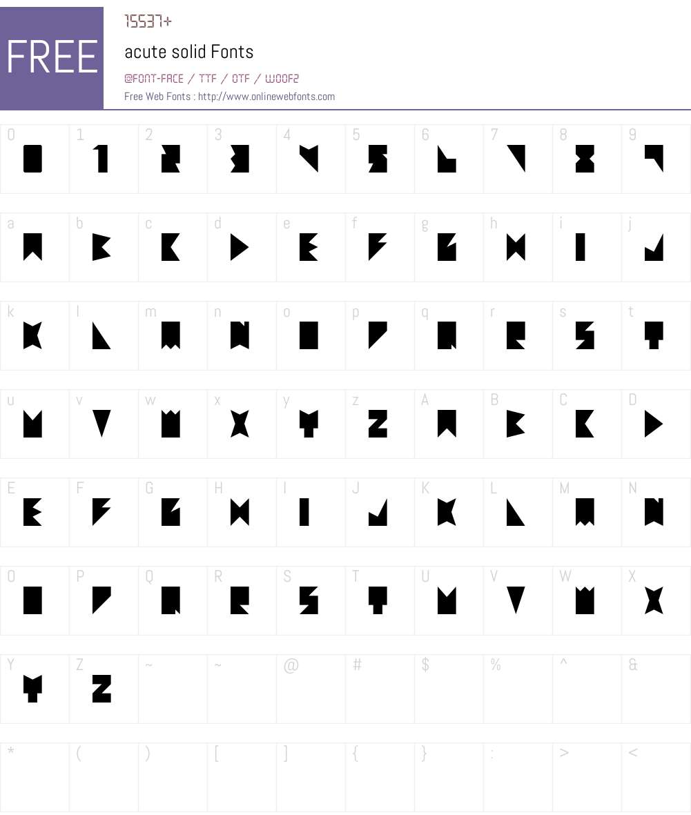 acute Font Screenshots