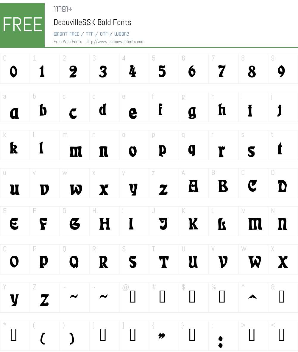 DeauvilleSSK Font Screenshots