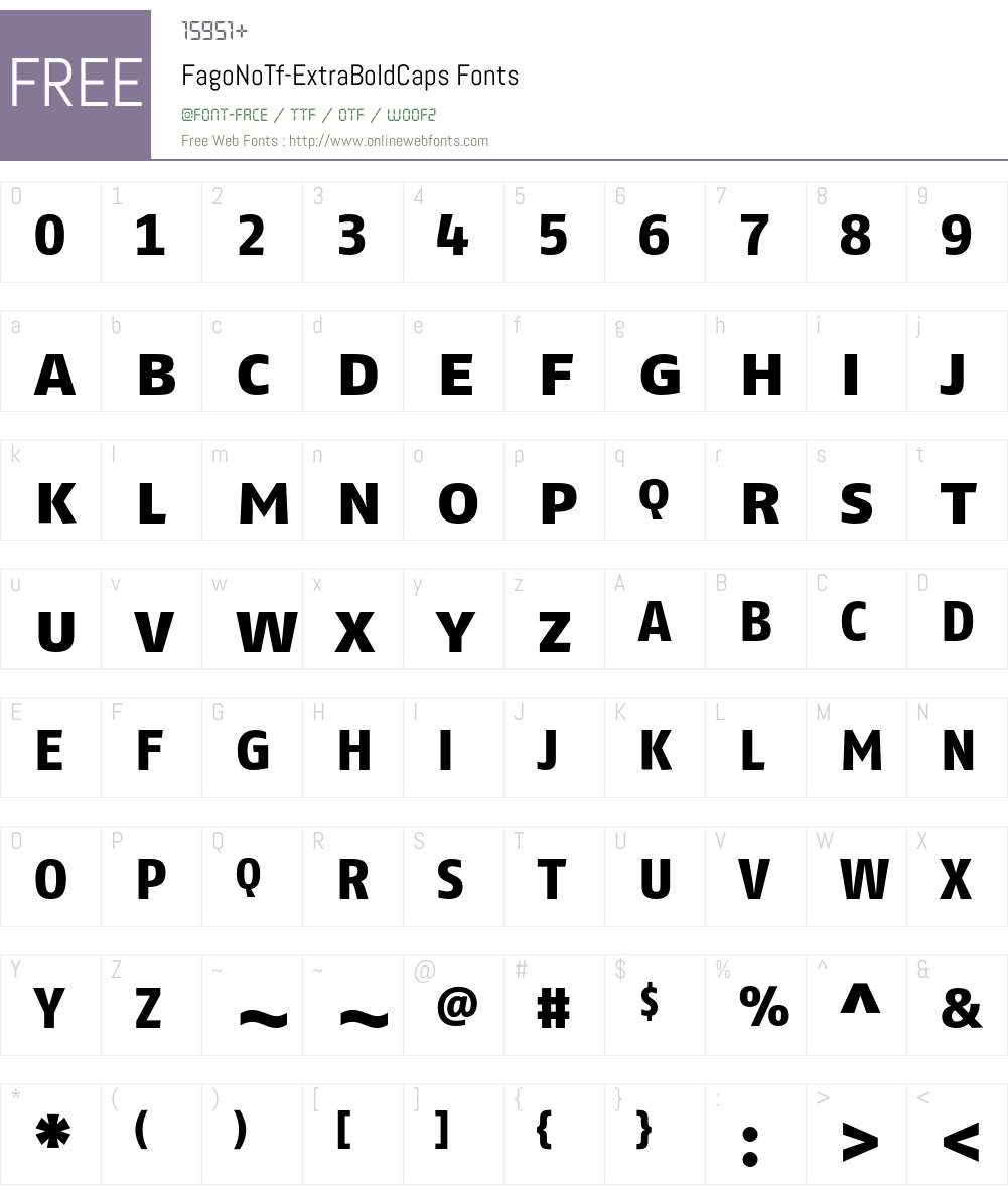 FagoNoTf Font Screenshots