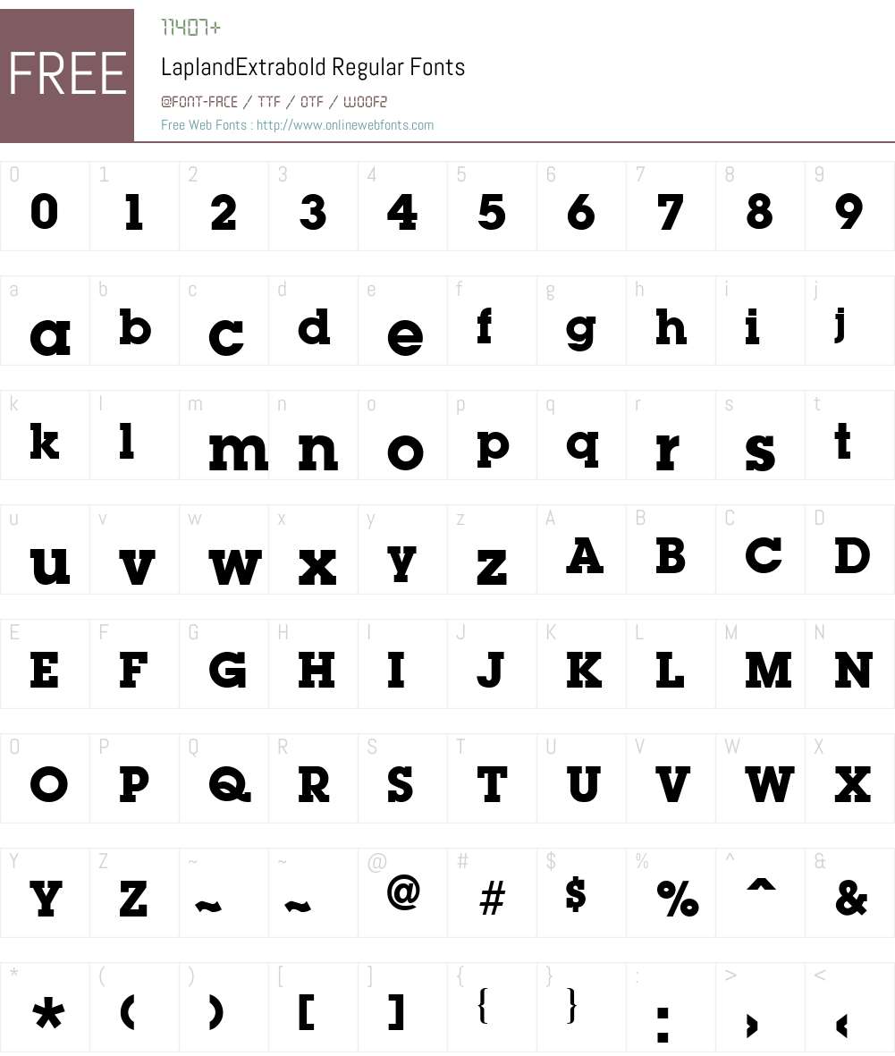 LaplandExtrabold Font Screenshots