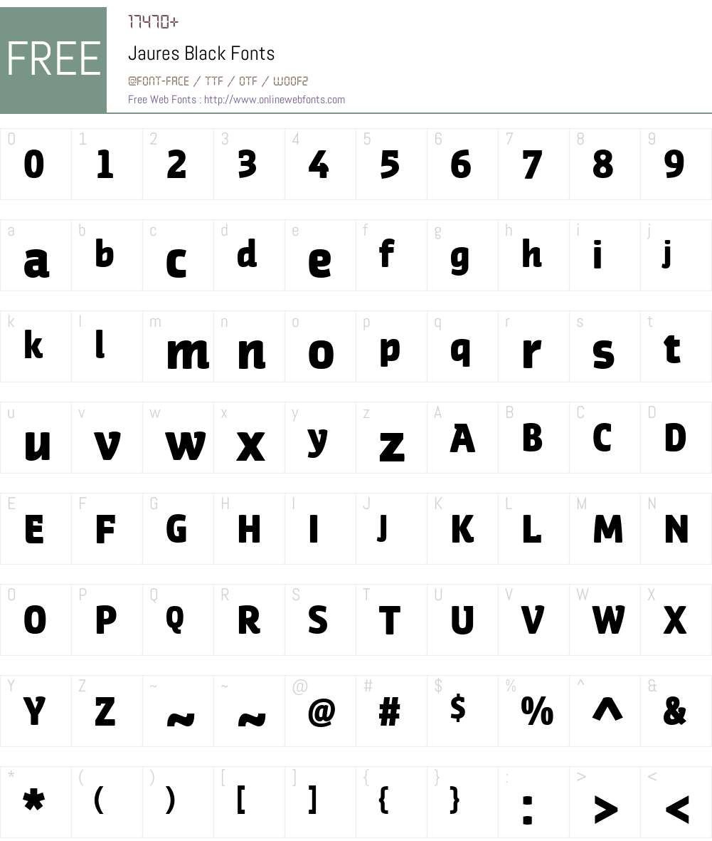 Jaures Font Screenshots