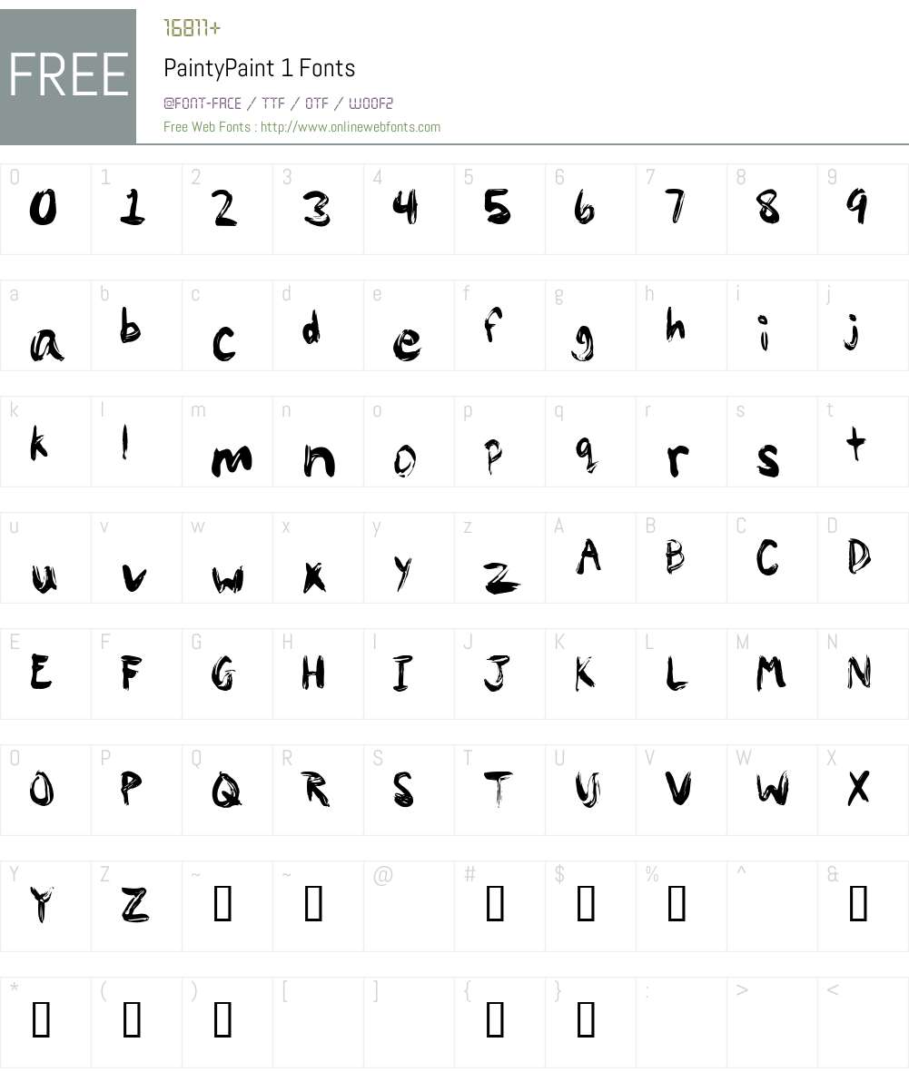 PaintyPaint Font Screenshots