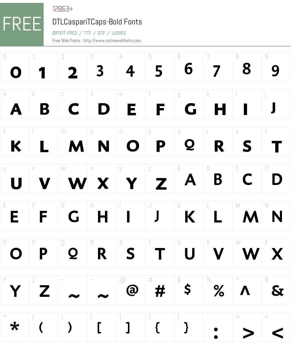 DTLCaspariTCaps Font Screenshots