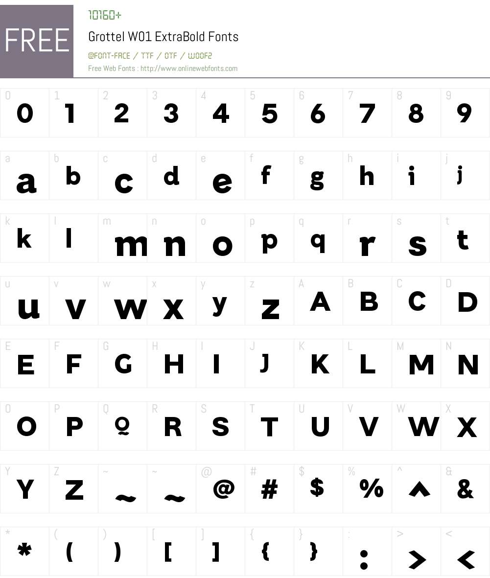 GrottelW01-ExtraBold Font Screenshots