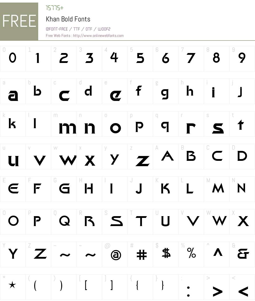 Khan Font Screenshots