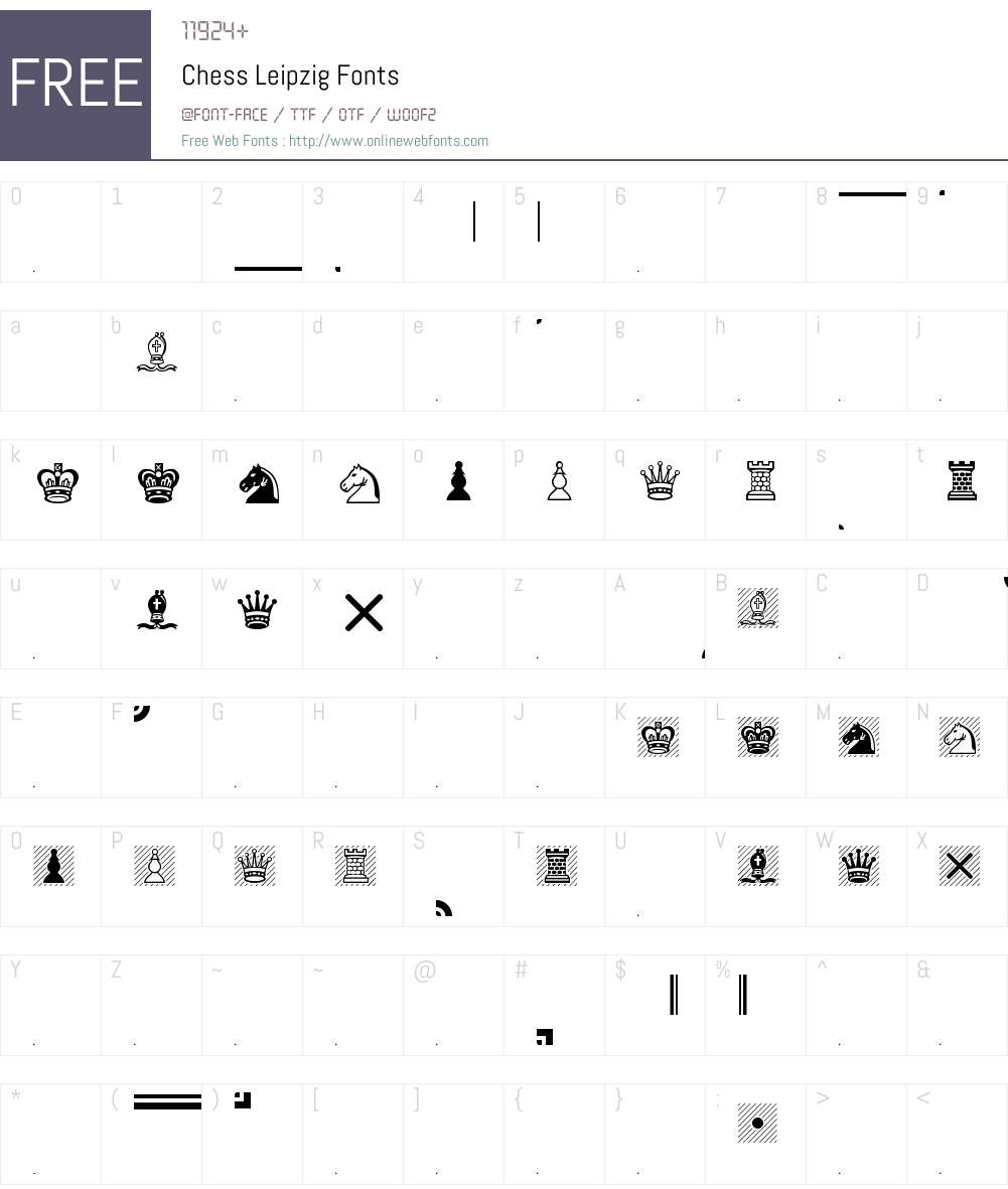 Chess Leipzig Font Screenshots