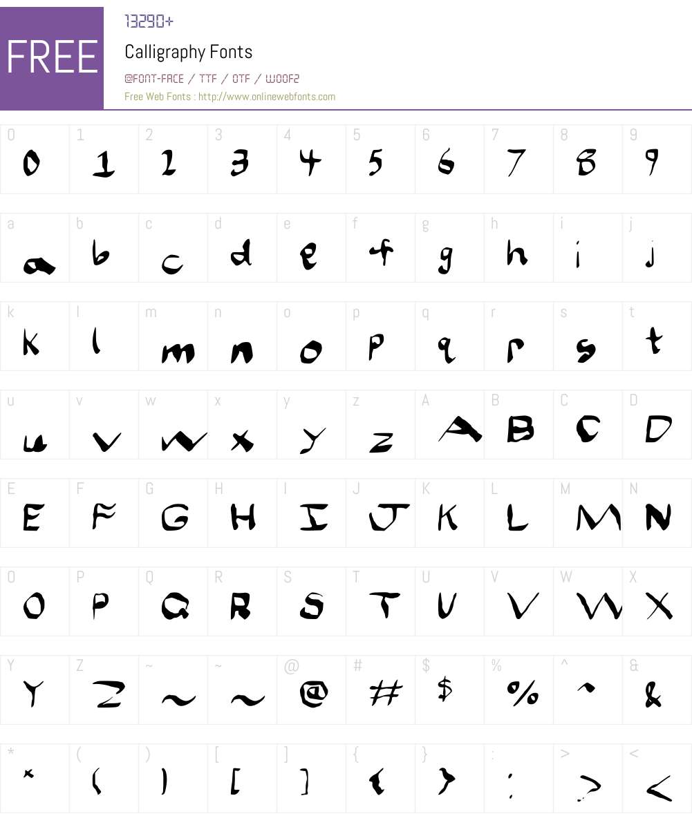 Calligraphy Font Screenshots