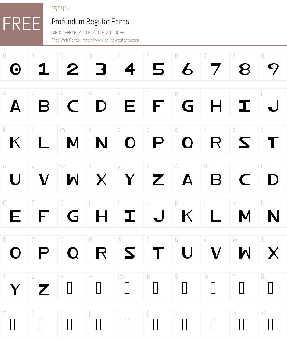 Profundum Font Screenshots