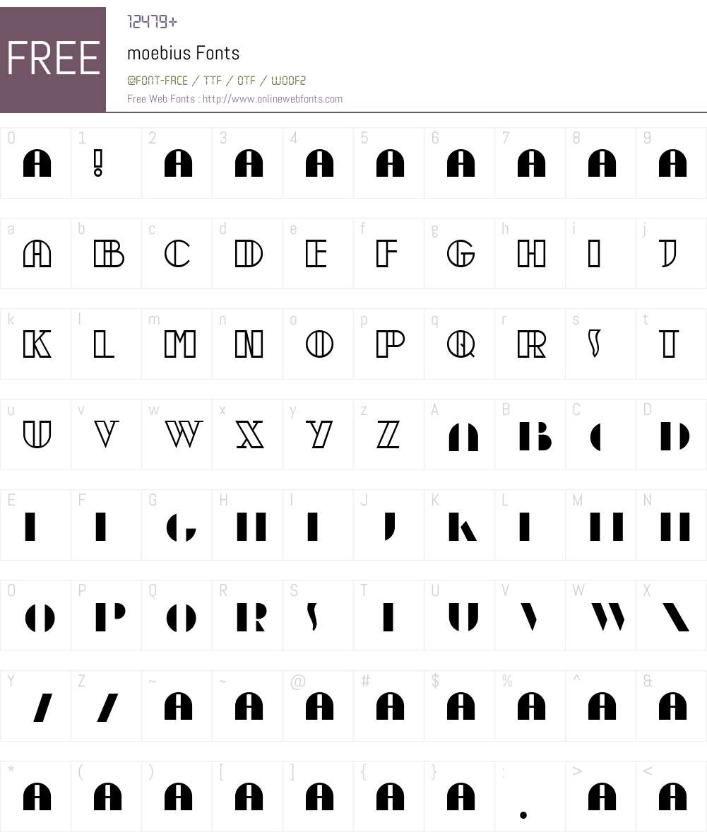 moebius Font Screenshots