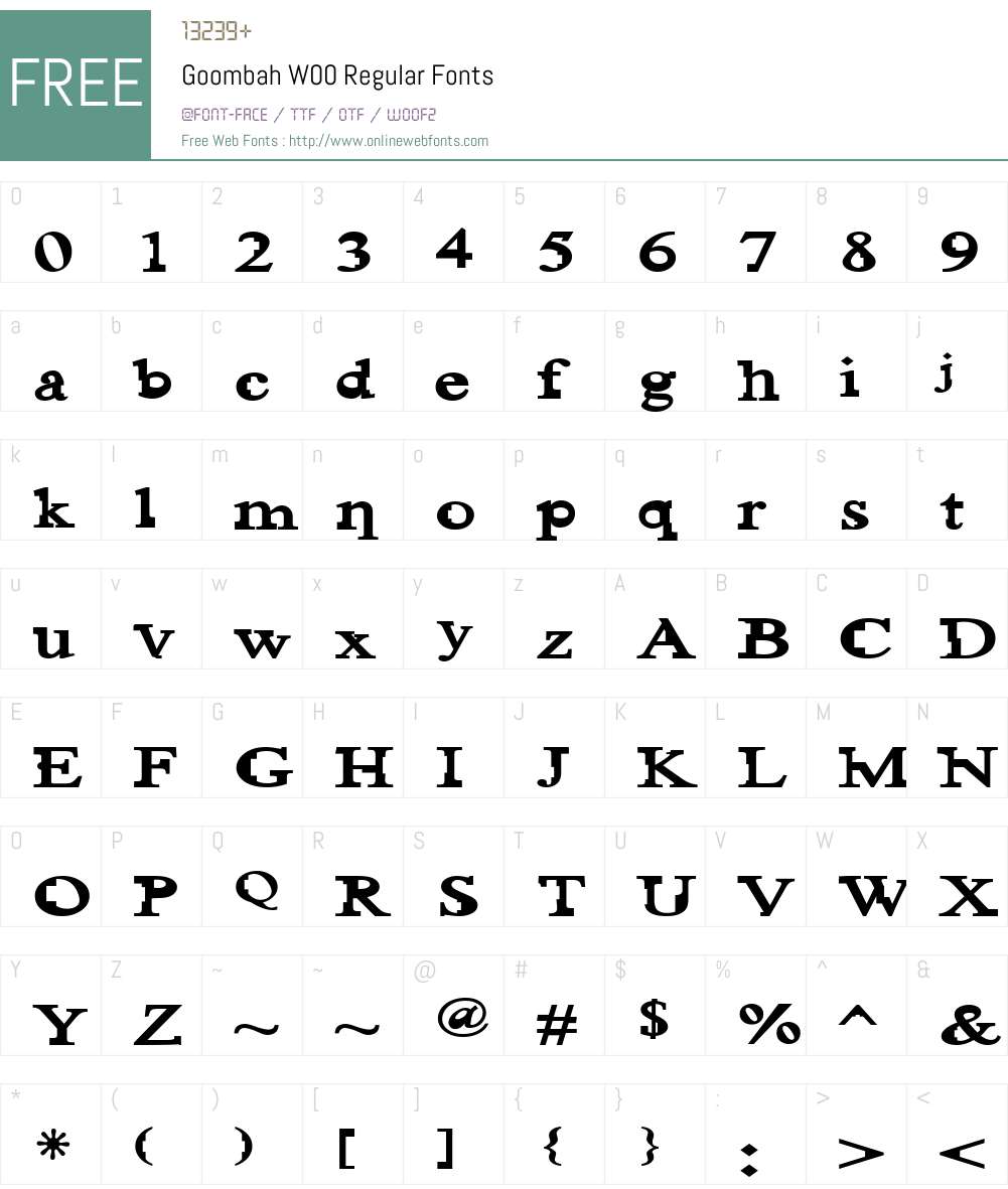 Goombah Font Screenshots