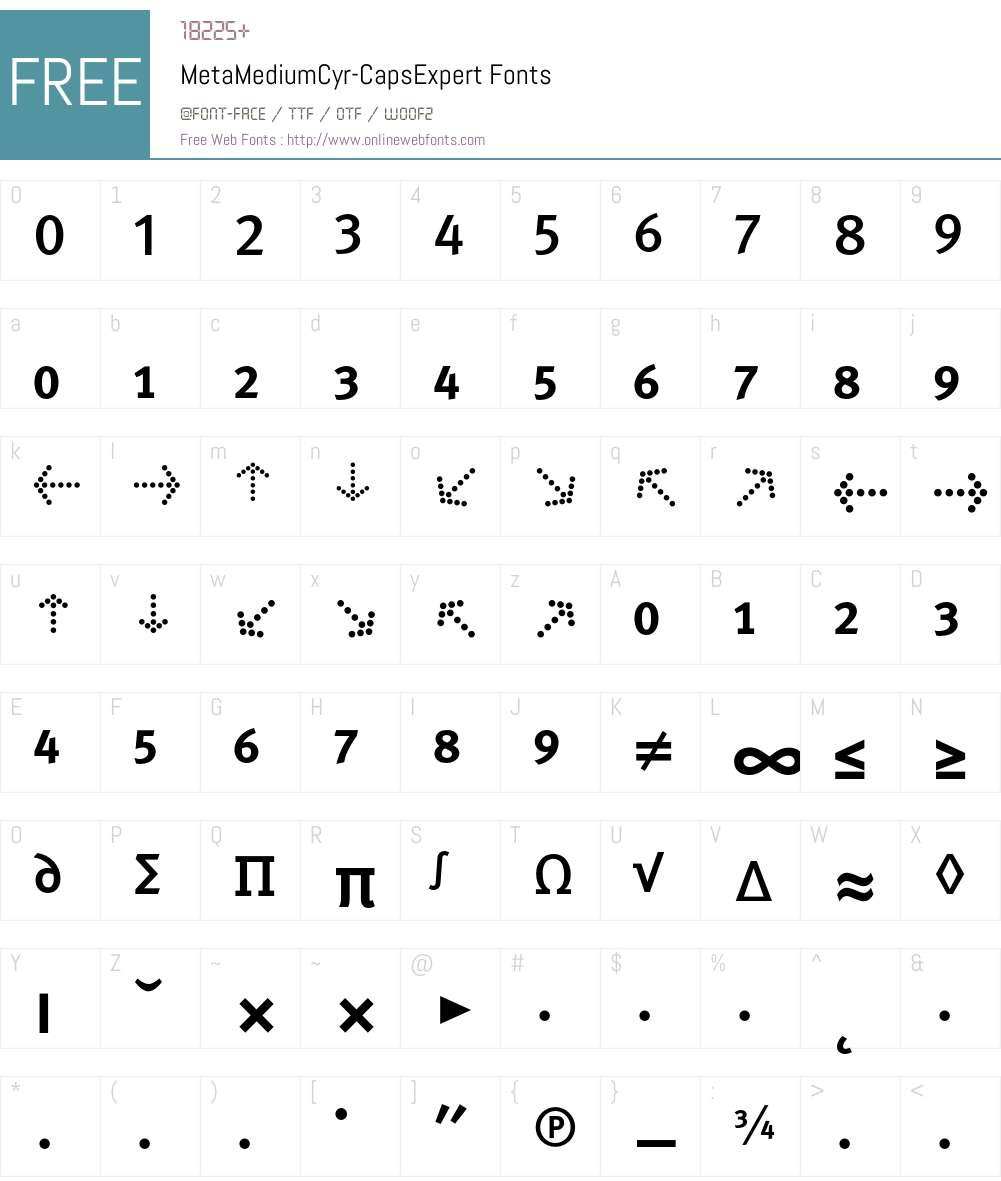 MetaMediumCyr-CapsExpert Font Screenshots