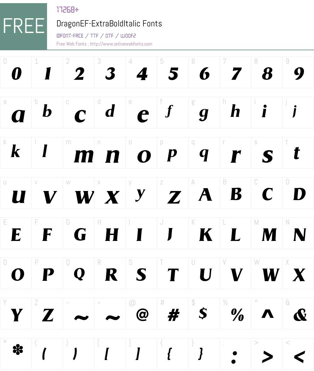 DragonEF Font Screenshots
