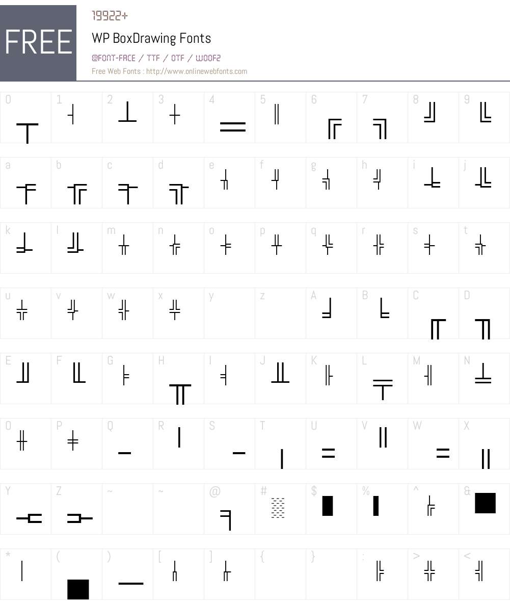 WP BoxDrawing Font Screenshots