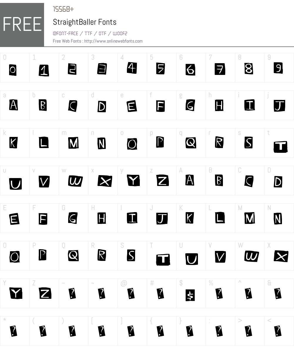 StraightBaller Font Screenshots