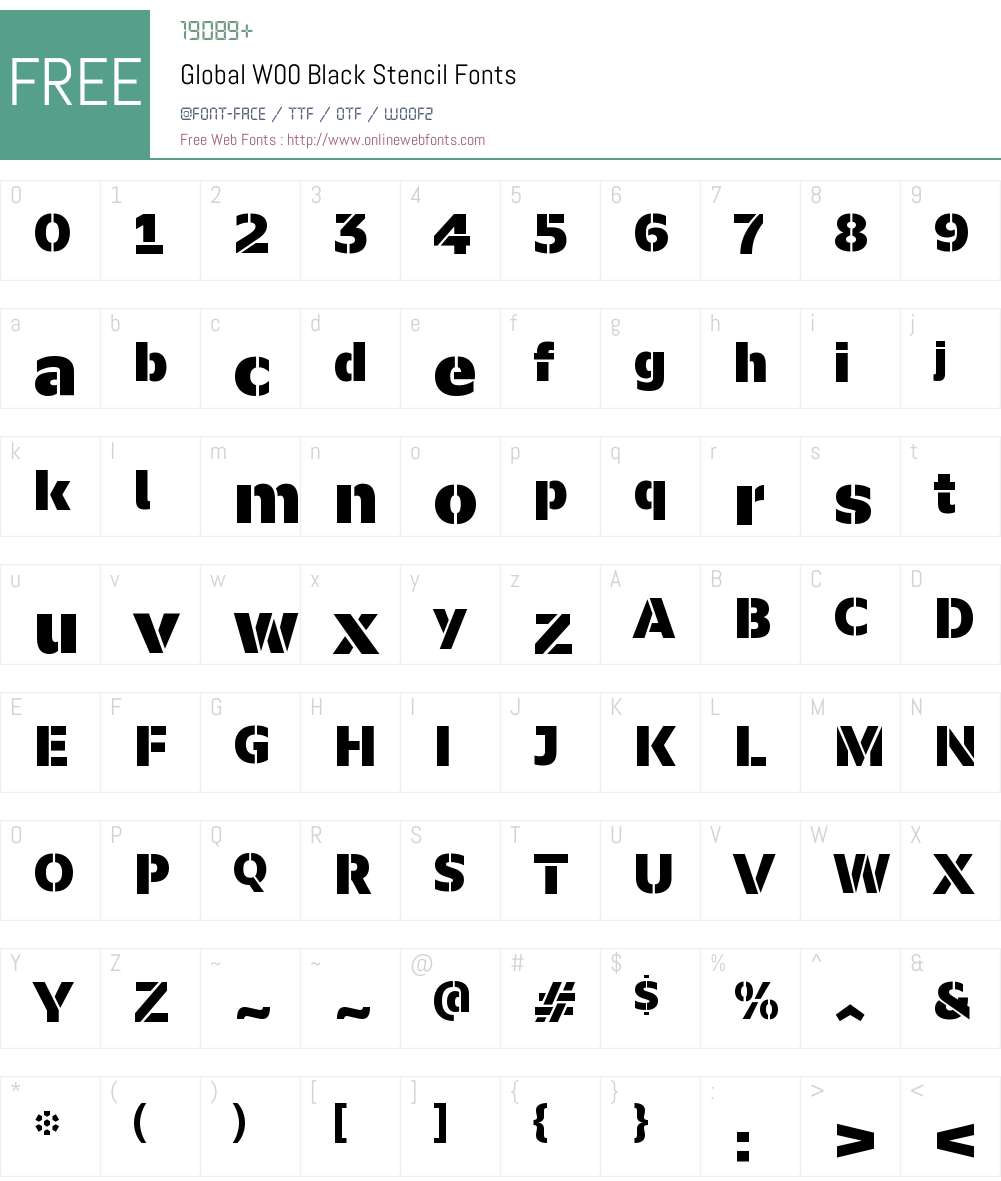 Global Font Screenshots
