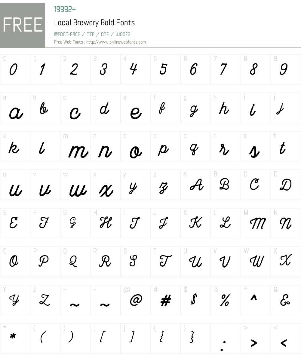 LocalBrewery-Bold Font Screenshots