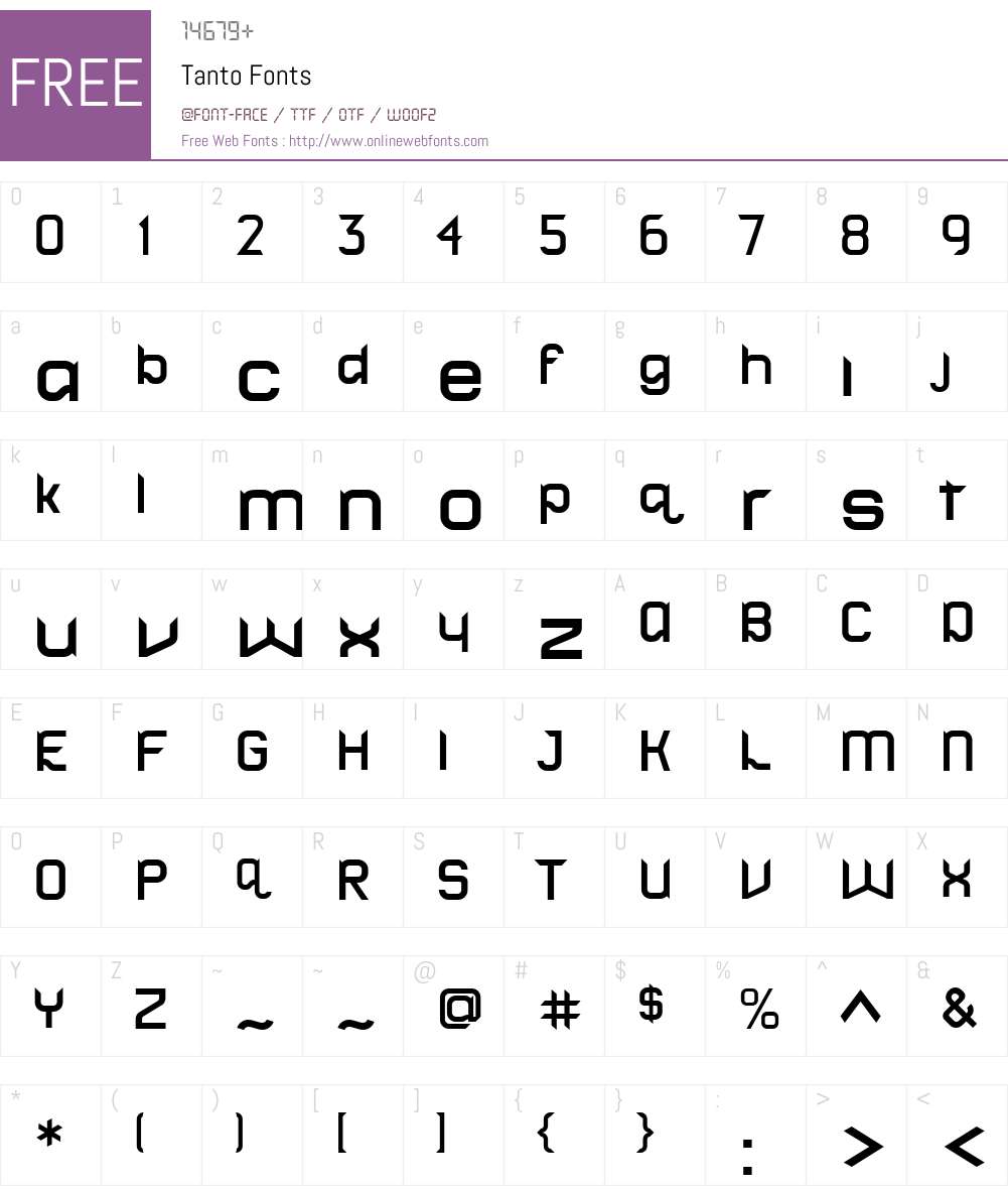 Tanto Font Screenshots