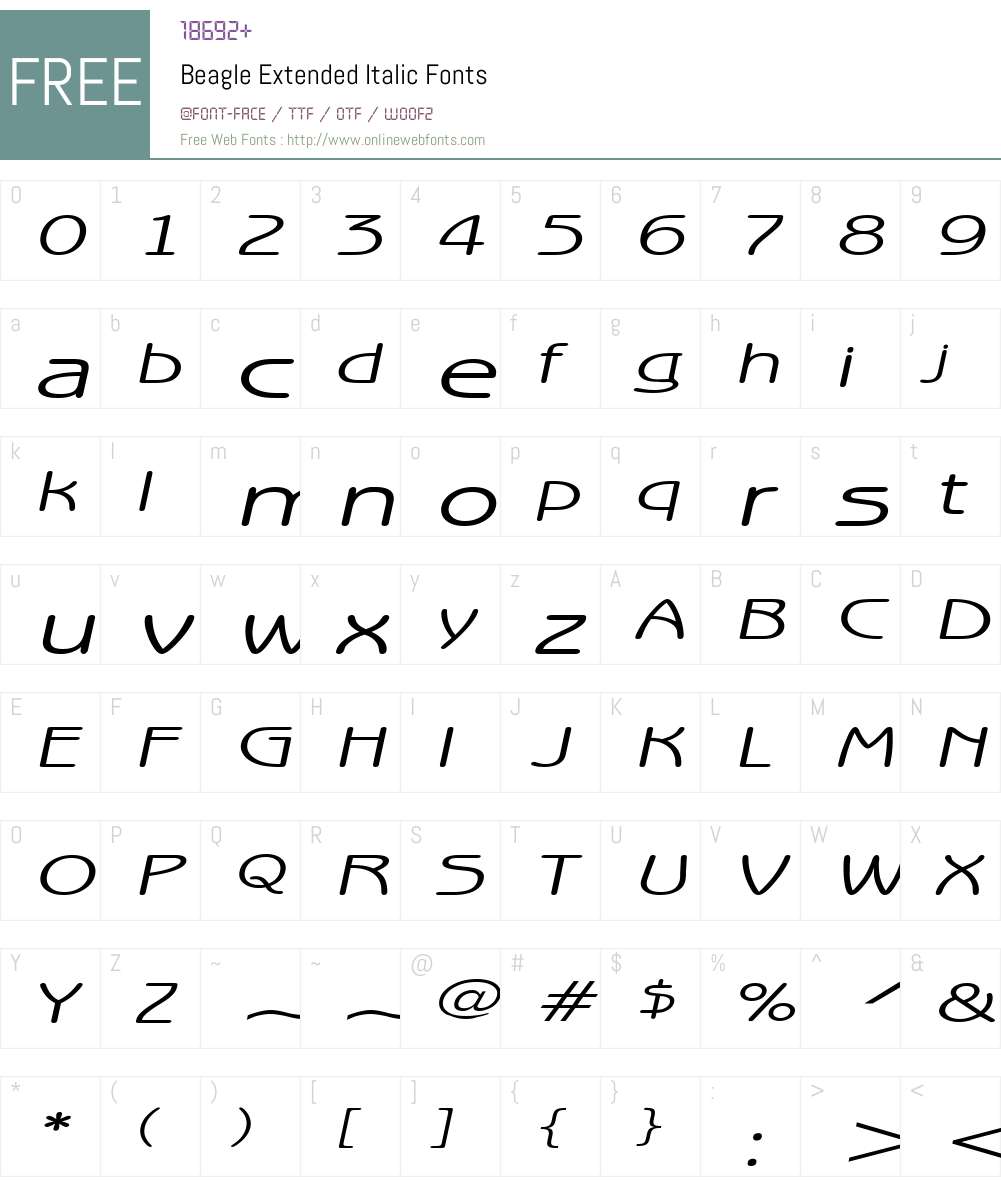 Beagle Extended Font Screenshots