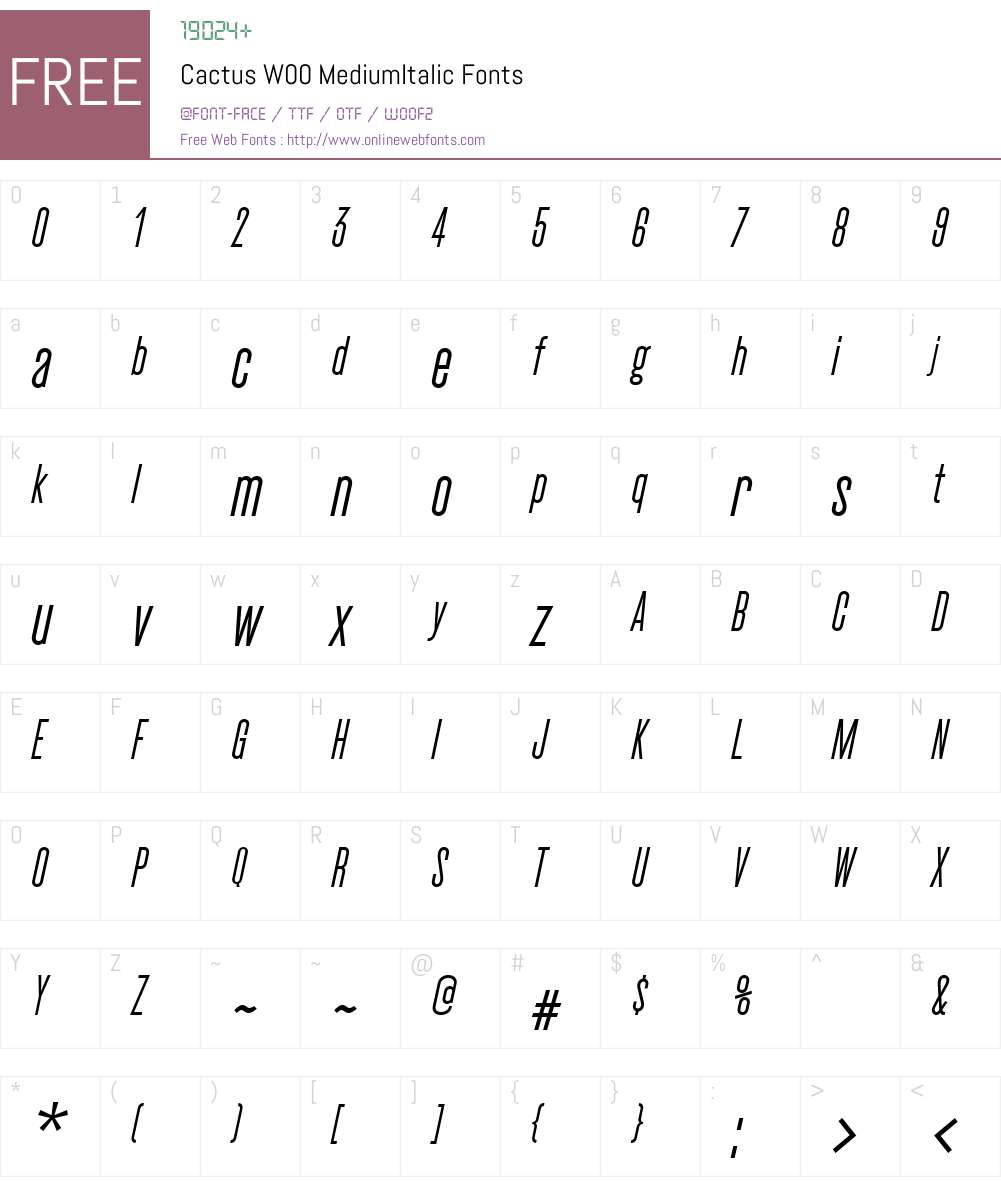 Cactus Font Screenshots