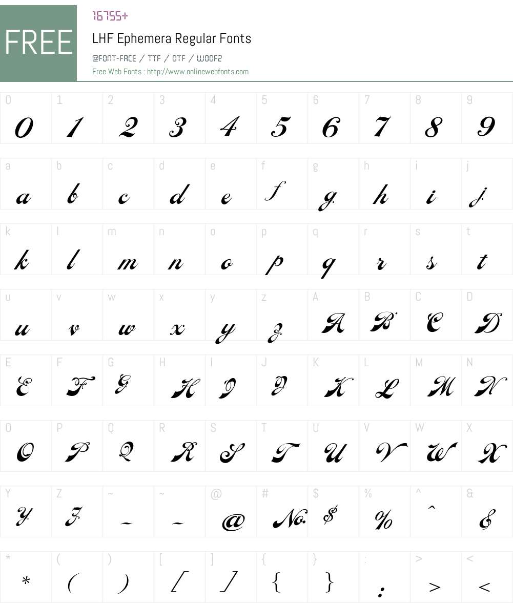 LHF Ephemera Font Screenshots