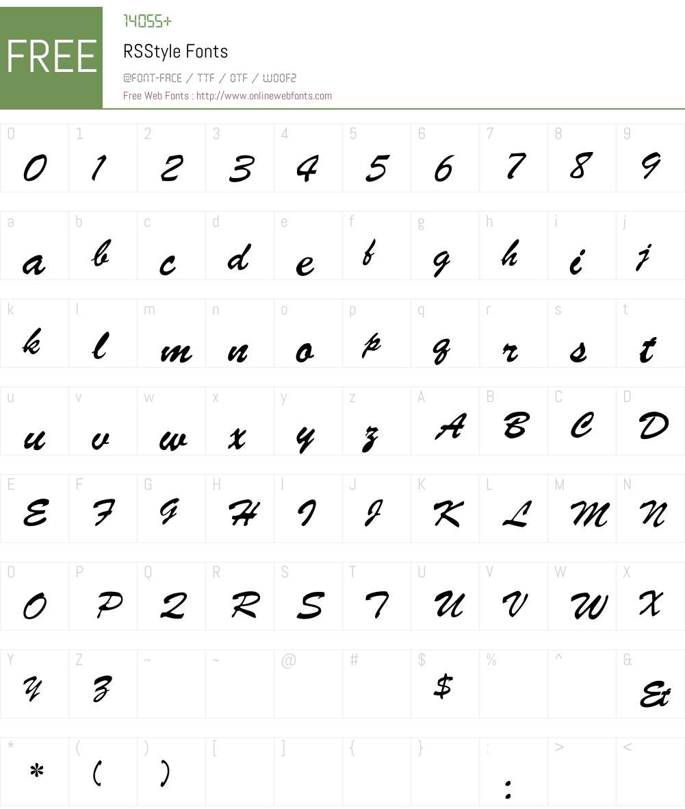 RSStyle Font Screenshots