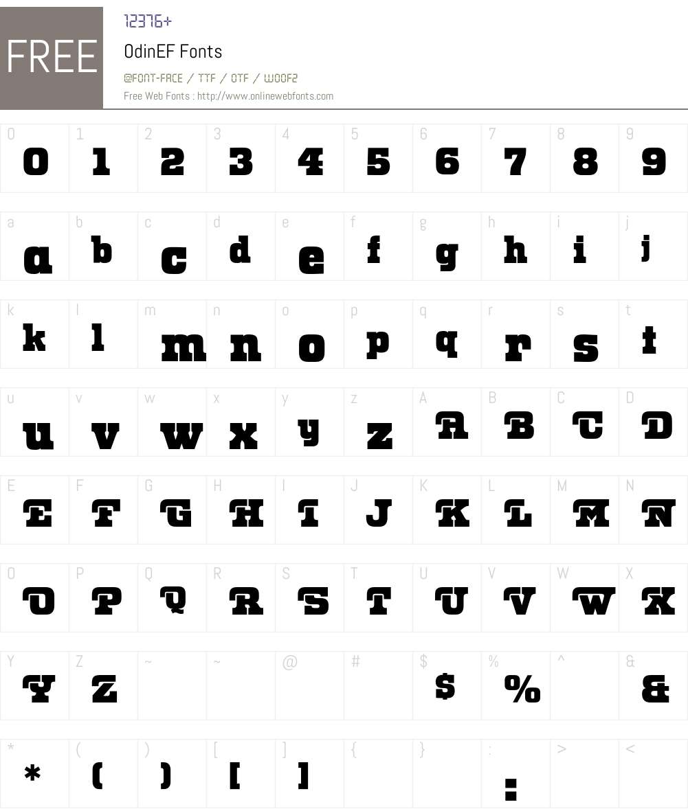 OdinEF Font Screenshots