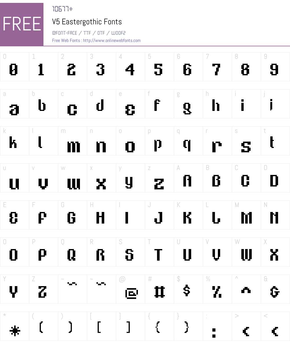 V5 Eastergothic Font Screenshots