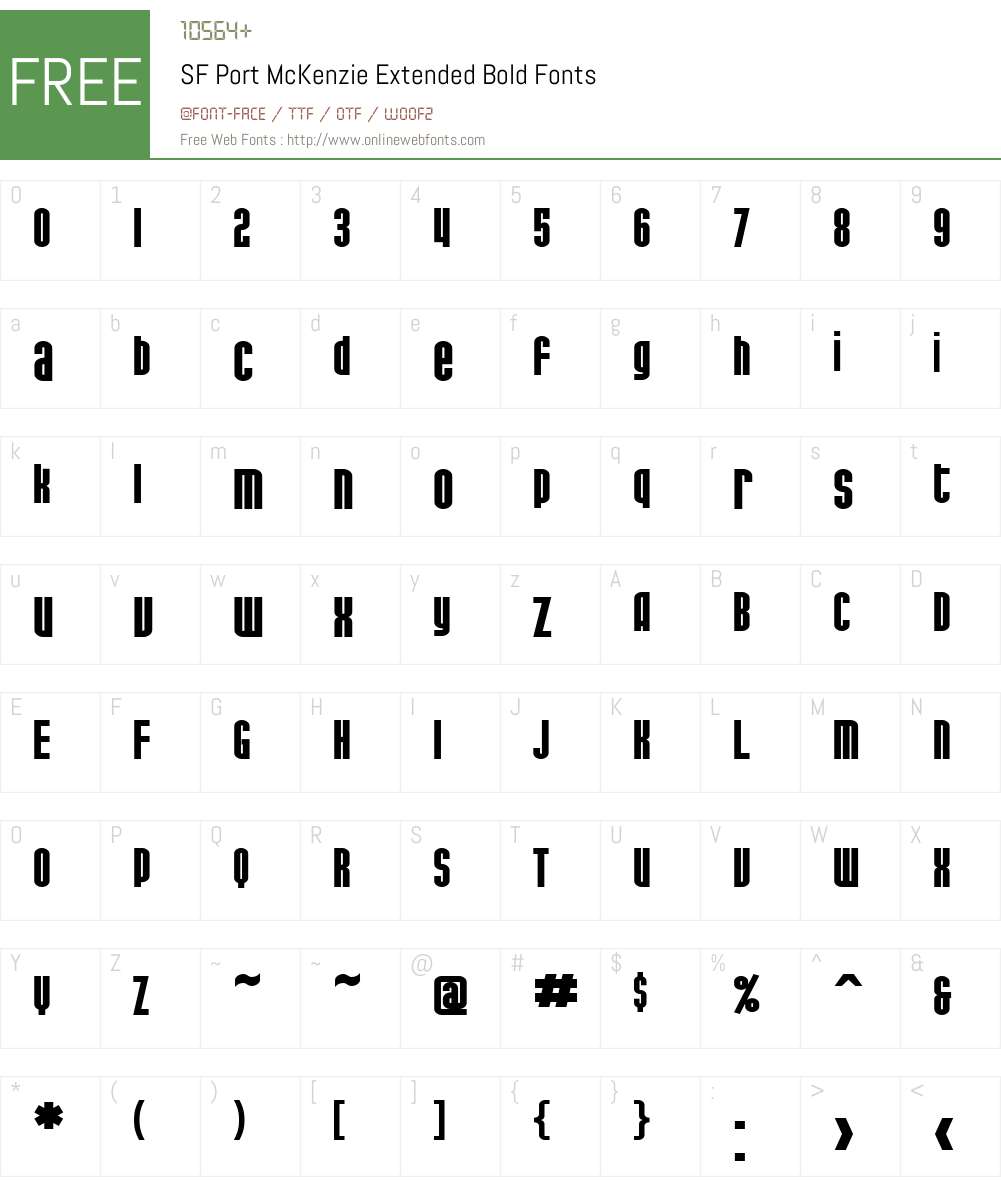 SF Port McKenzie Extended Font Screenshots