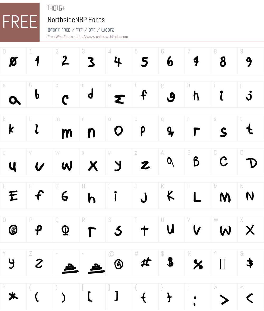NorthsideNBP Font Screenshots
