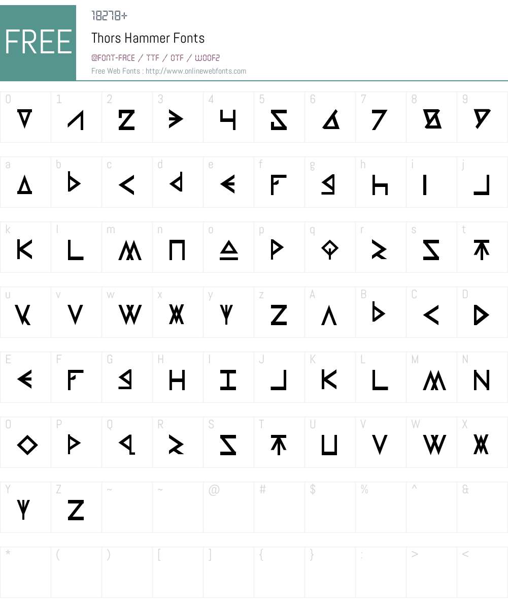 Thors Hammer Font Screenshots