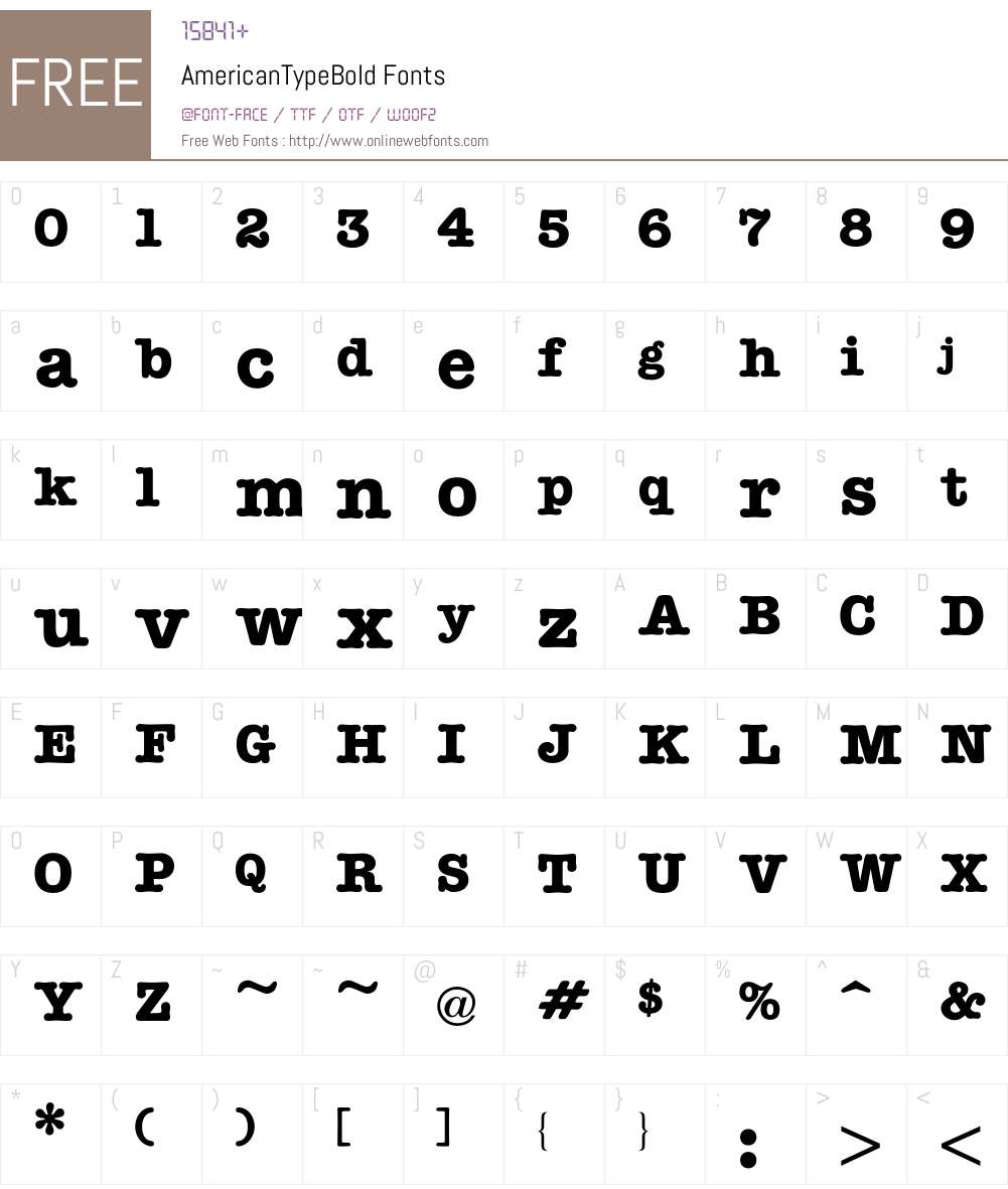 American Font Screenshots