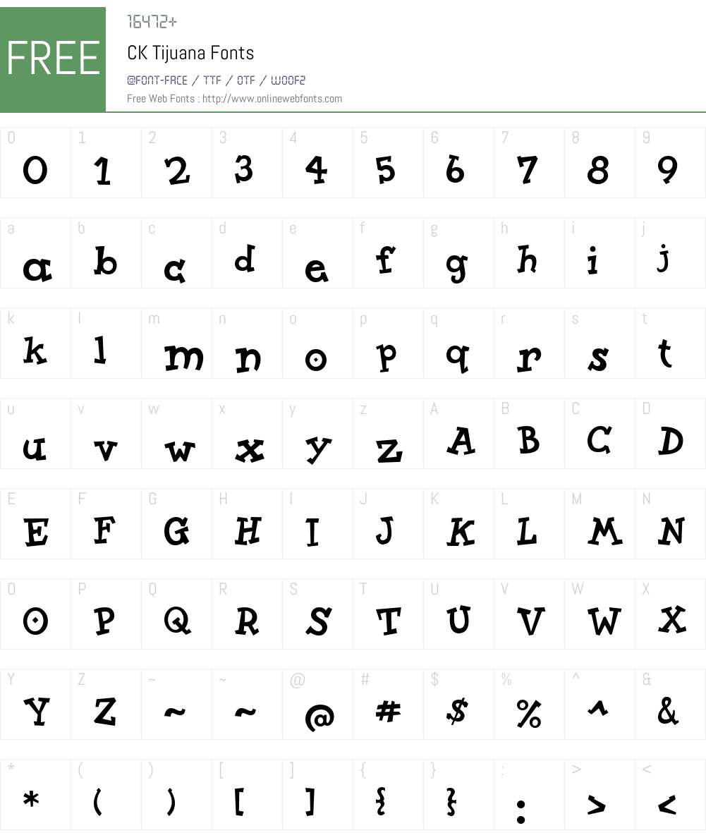 CK Tijuana Font Screenshots