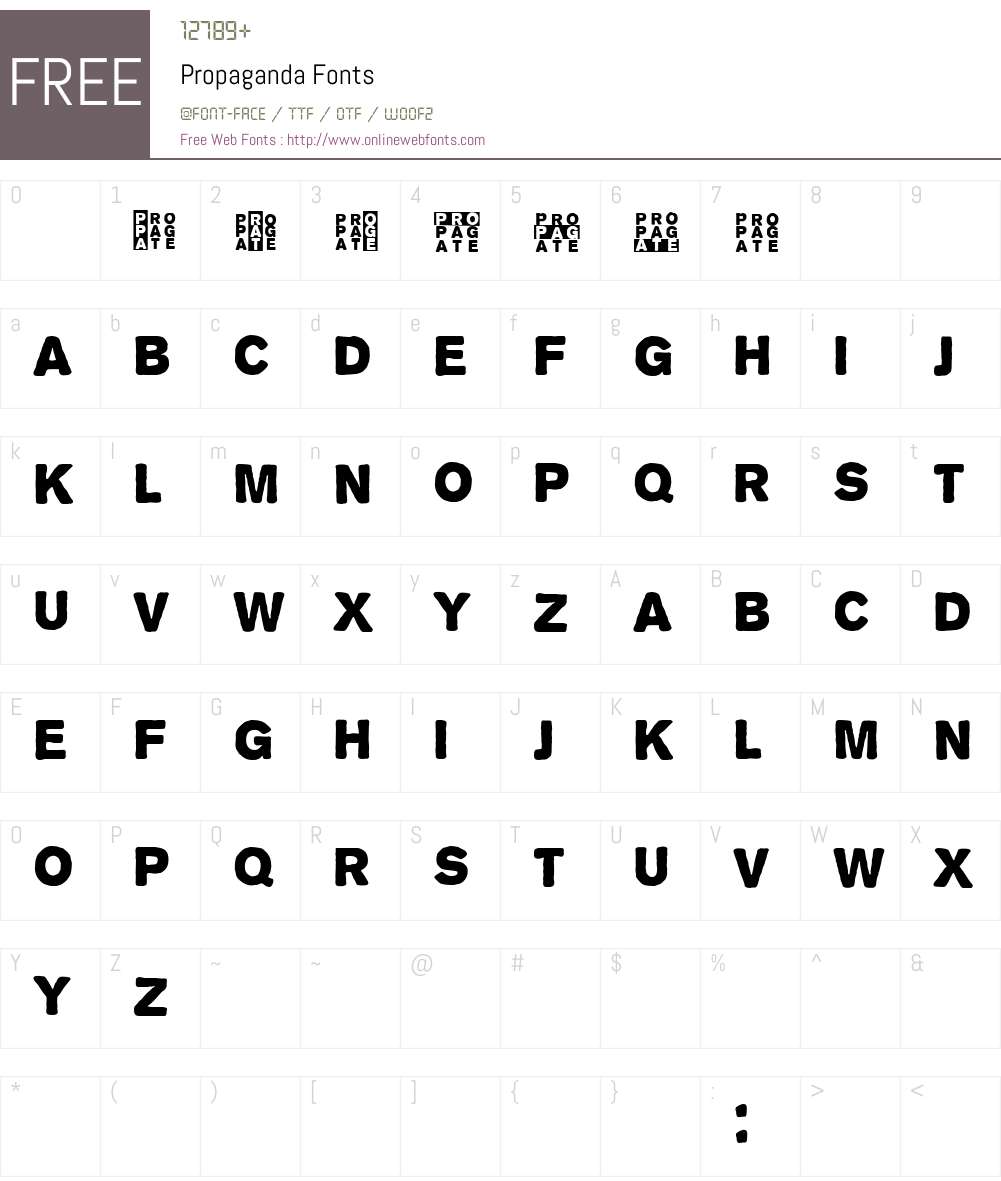 Propaganda Font Screenshots