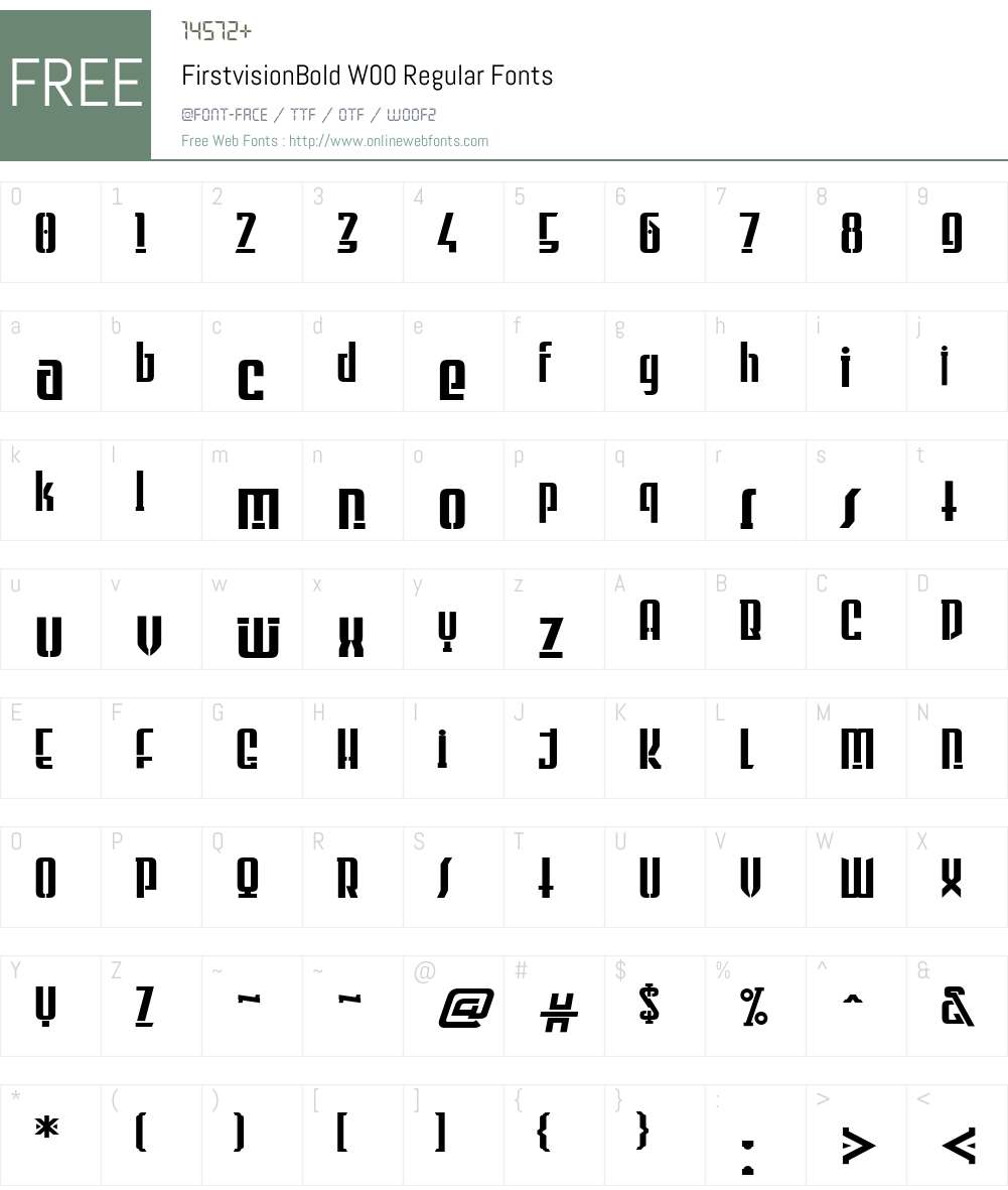 Firstvision Font Screenshots