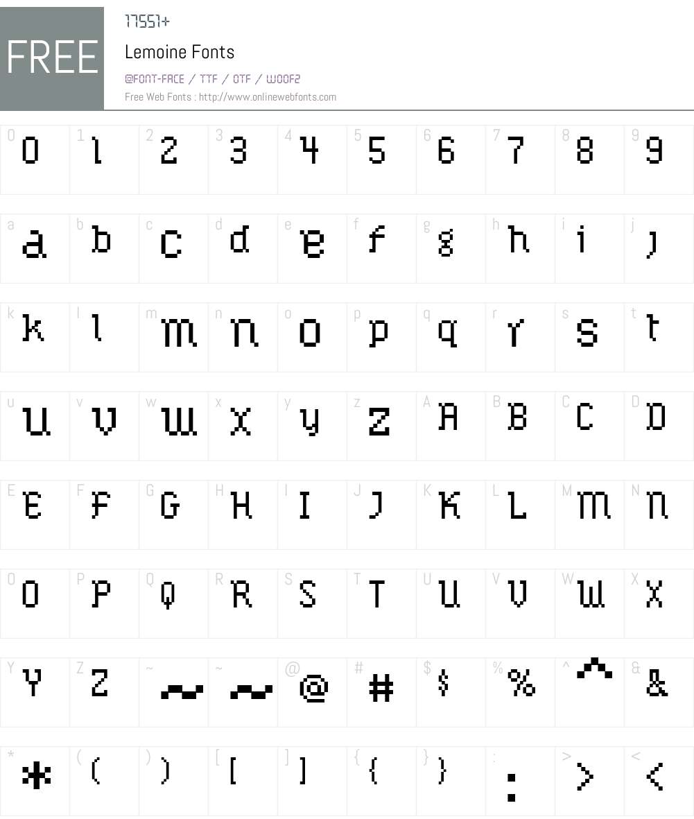 Lemoine Font Screenshots