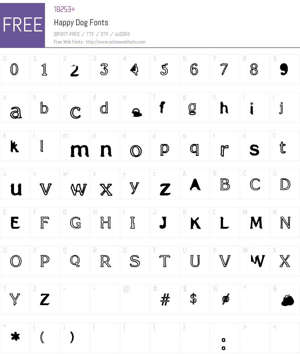 Happy Dog Font Screenshots