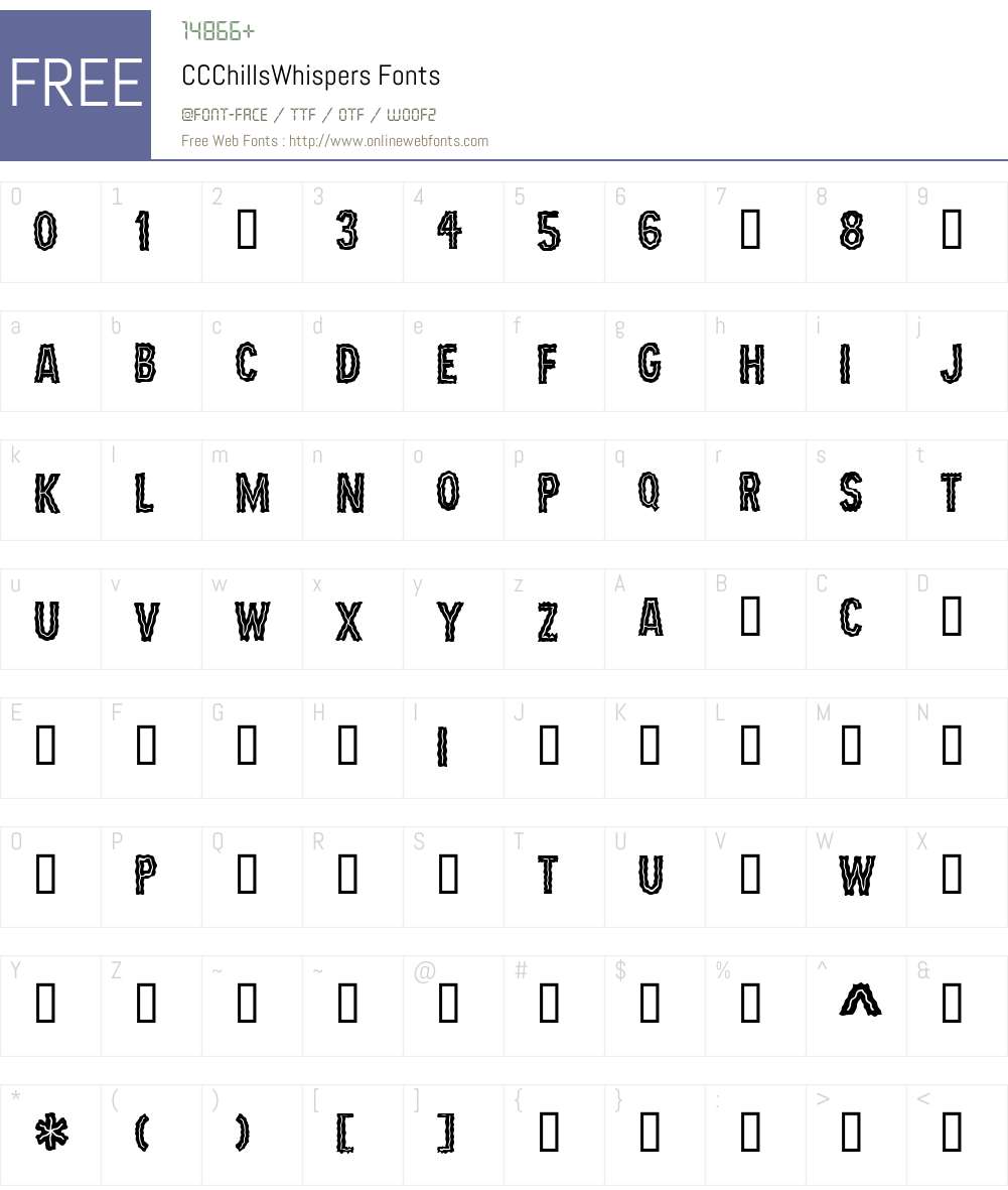 CCChillsWhispers Font Screenshots