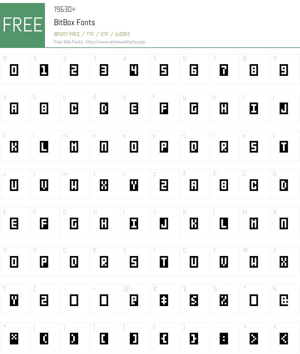 BitBox Font Screenshots