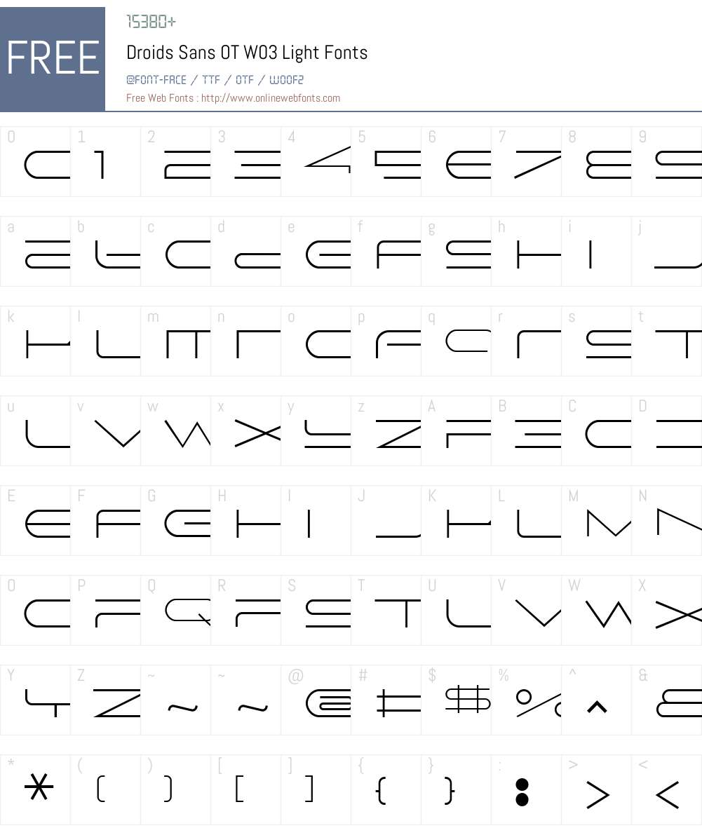 FF Droids Sans Font Screenshots