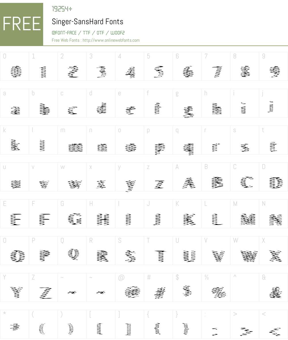 Singer Font Screenshots