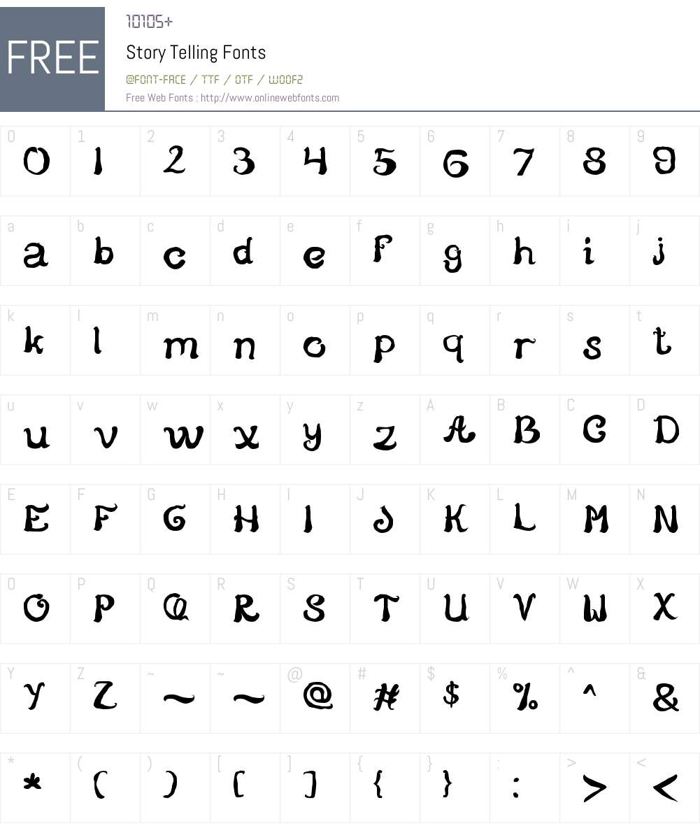 Story Telling Font Screenshots