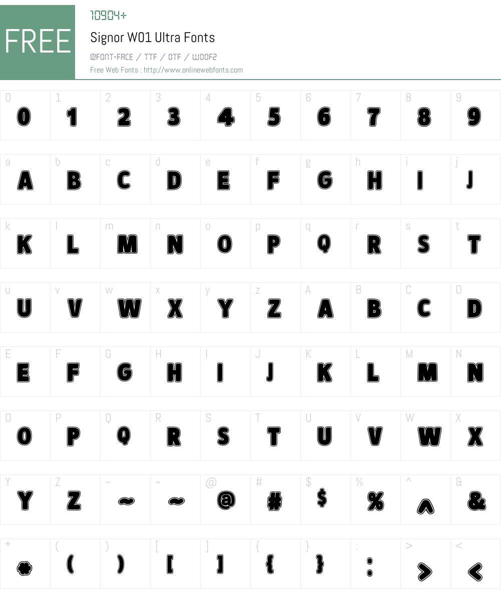 SignorW01-Ultra Font Screenshots