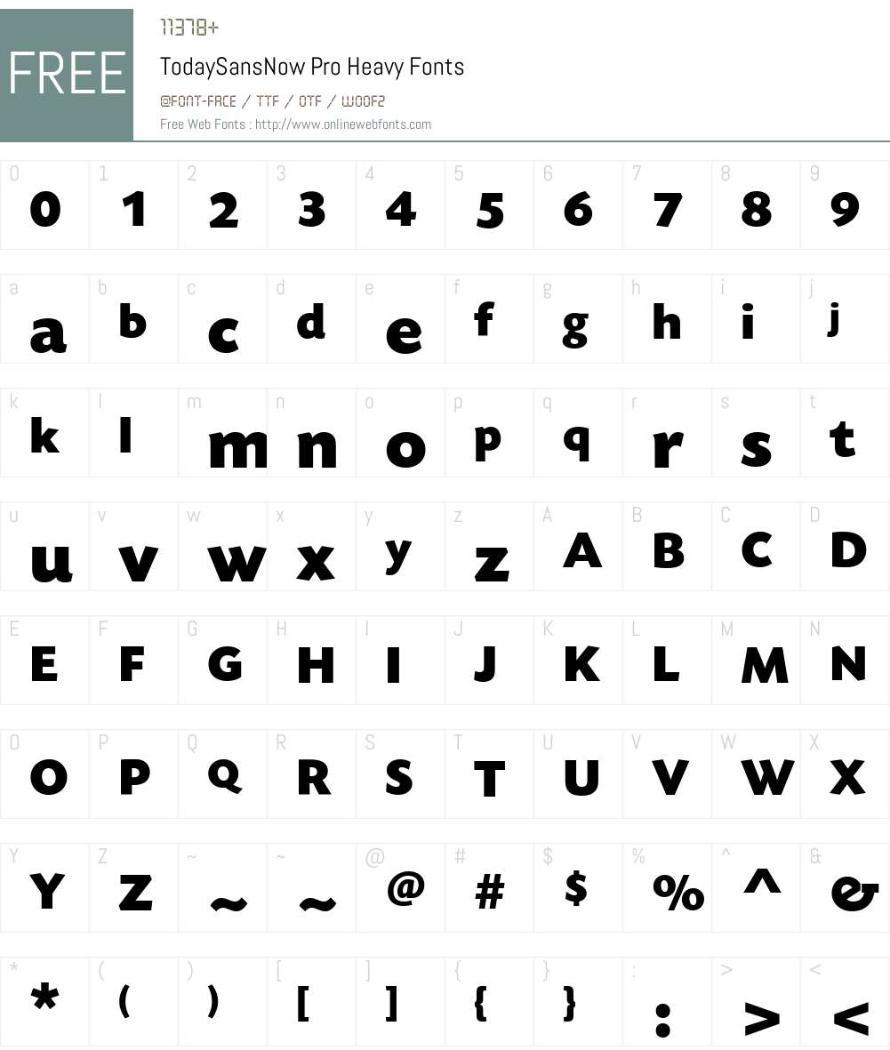 TodaySansNowPro-Heavy Font Screenshots