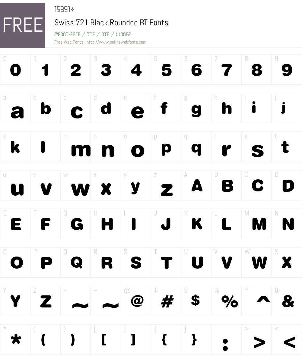 Swis721 BlkRnd BT Font Screenshots