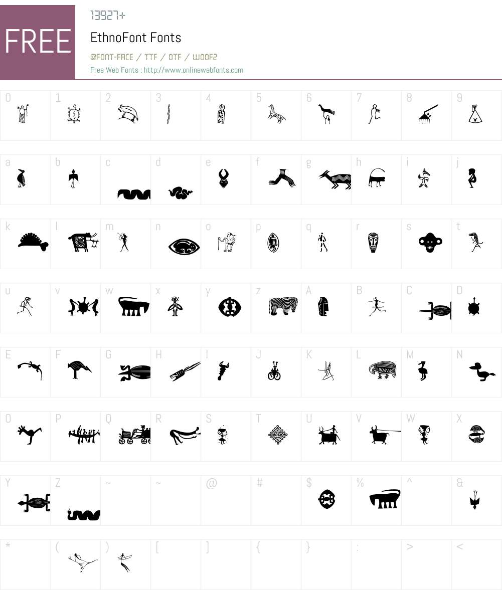 Ethno Font Screenshots