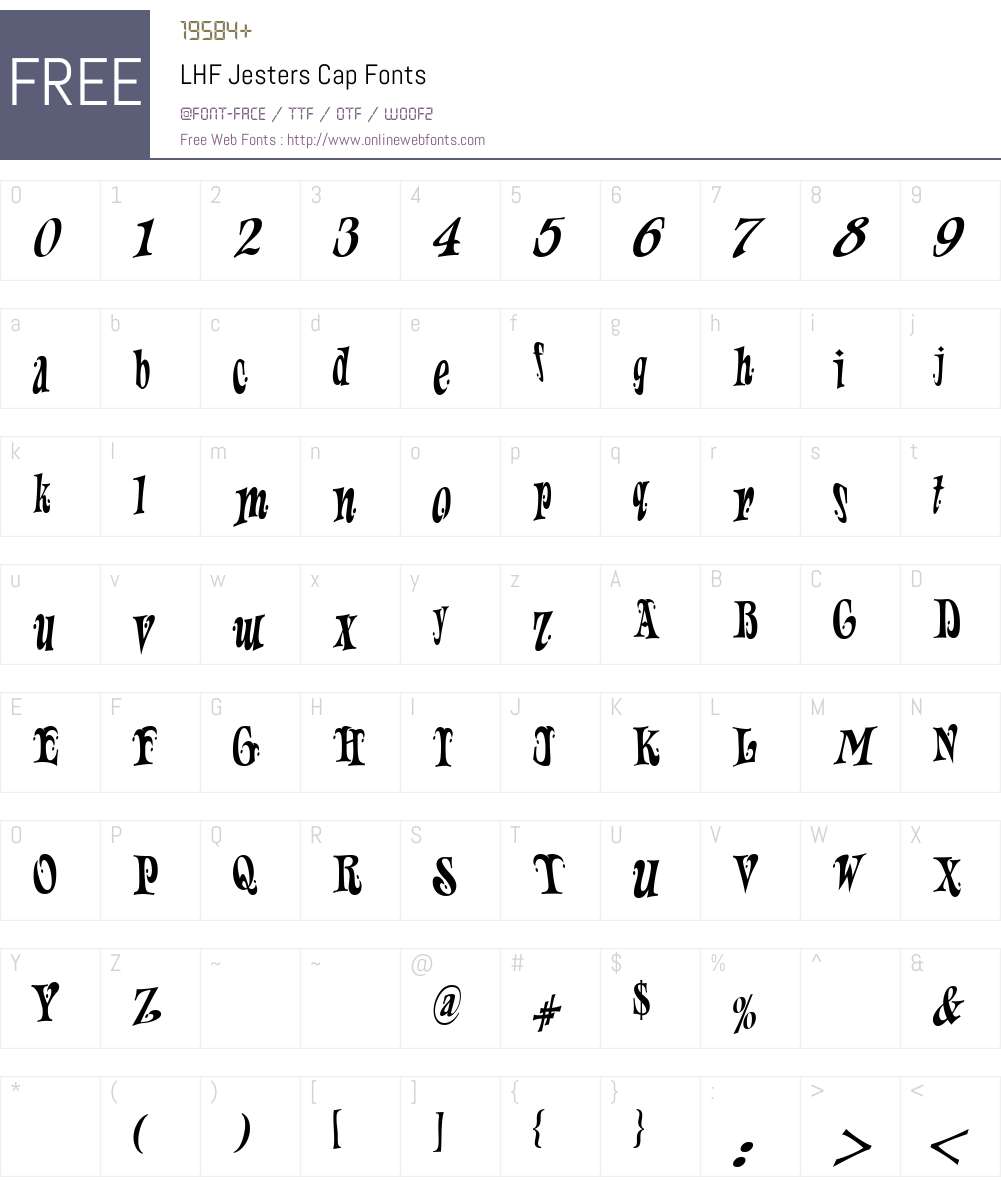 LHF Jesters Cap Font Screenshots